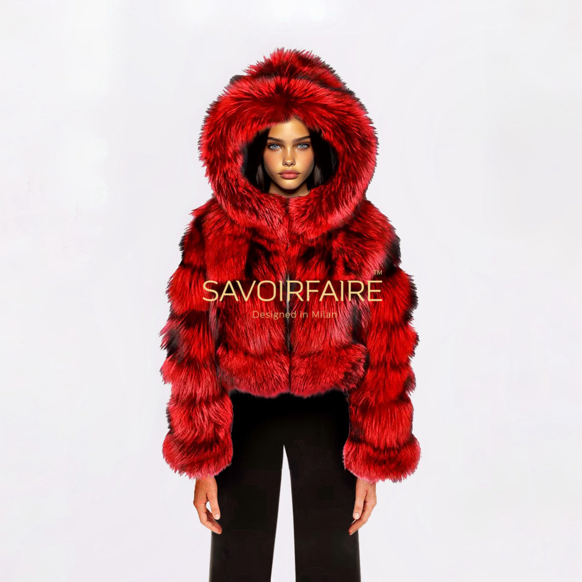 Kurze Bomberjacke „Red Passion“