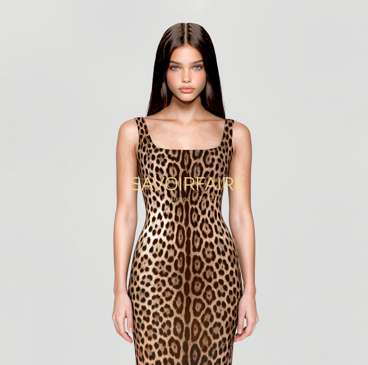 Vestito Slim Leopardato
