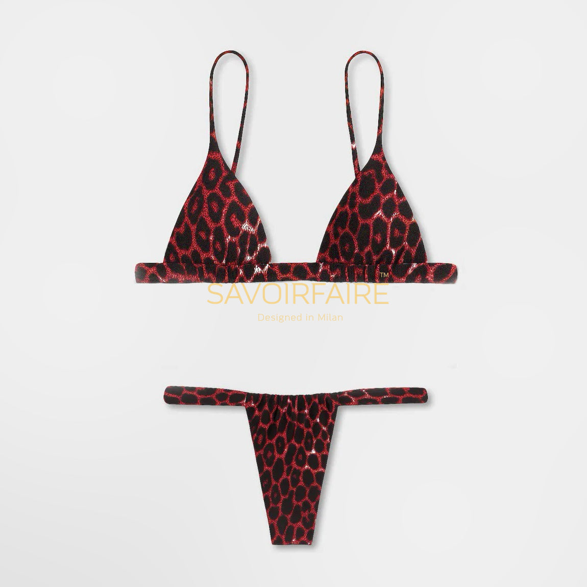 Bikini Maculato Rosso Tanga