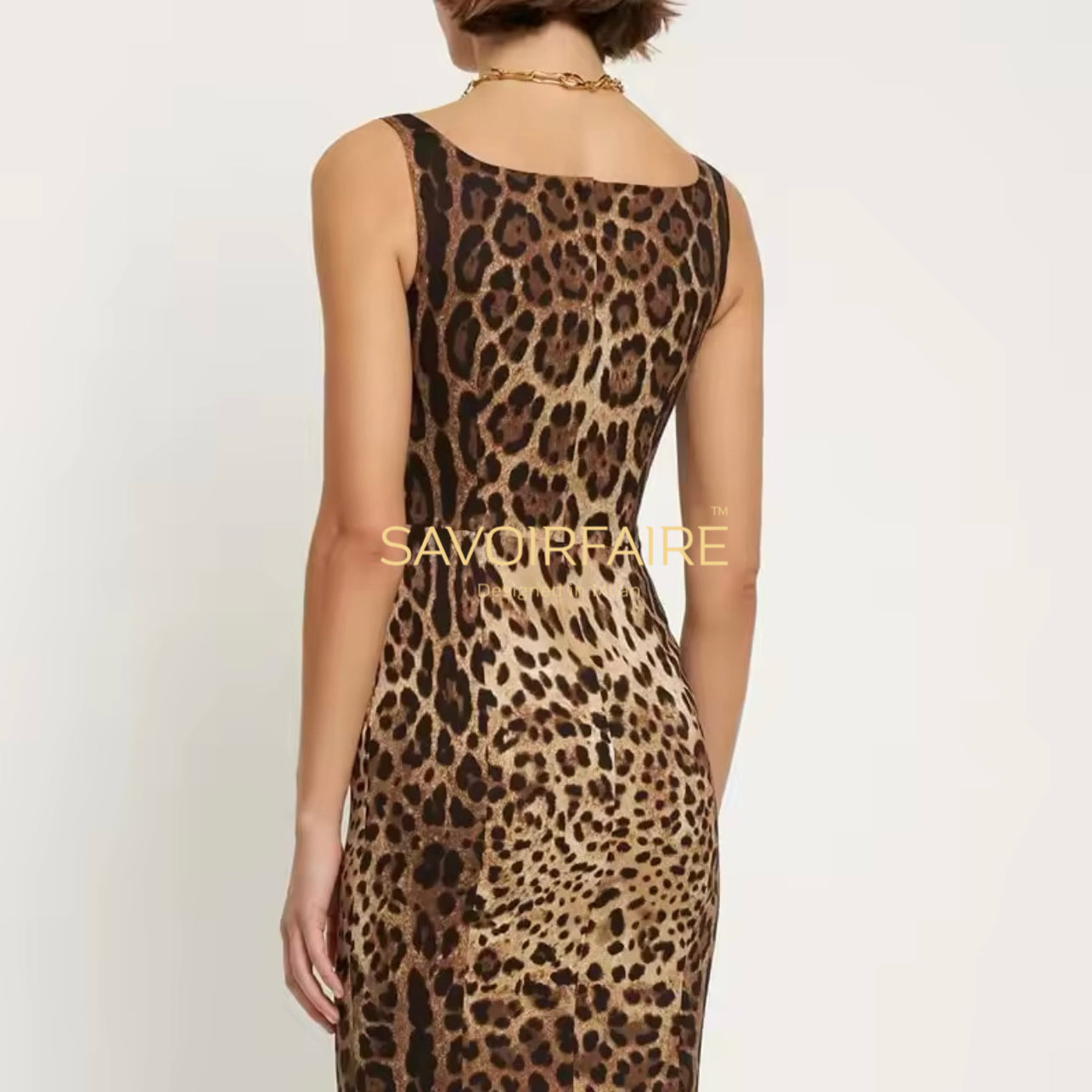 Vestito Slim Leopardato