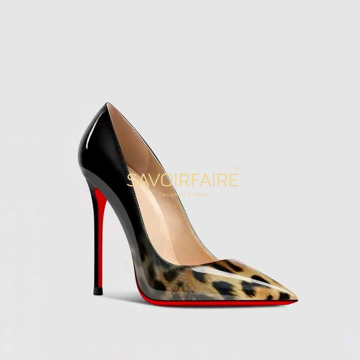Basic-Stilettoabsatz mit Leopardenmuster