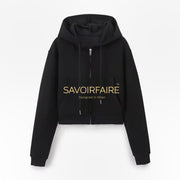 Moderner schwarzer Hoodie 